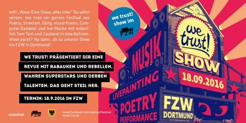 Ostenhell präsentiert: Musik, Poetry & Co im domicil (2. Halbjahr 2016)