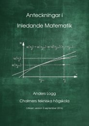 Anteckningar i Inledande Matematik