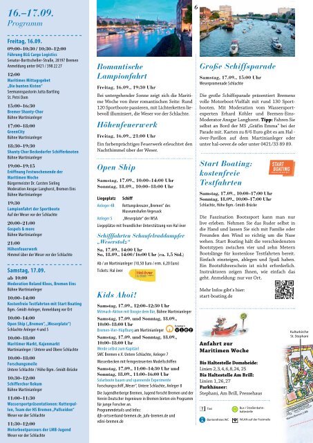 Programmheft Maritime Woche 2016 