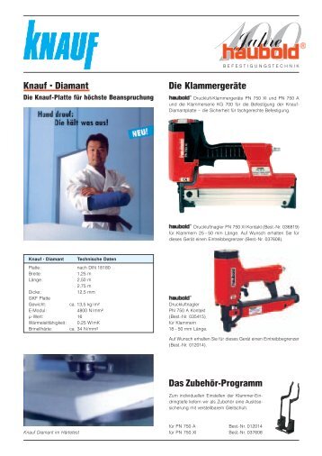 Knauf · Diamant Die Klammergeräte Das Zubehör ... - bei Knauf