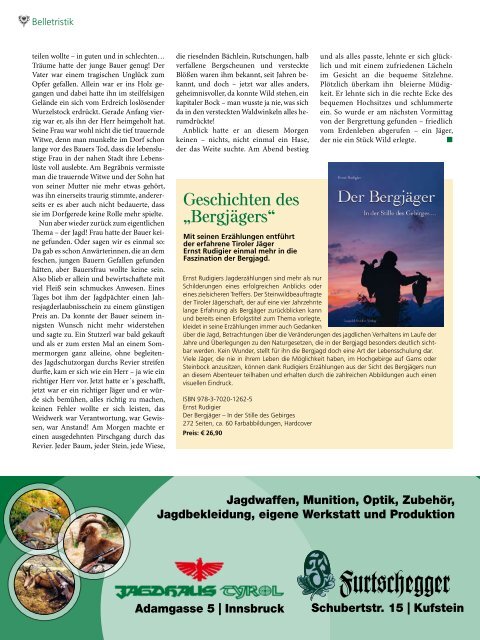 80 Zur Vollendung des 80. Lebensjahres - Tiroler Jägerverband
