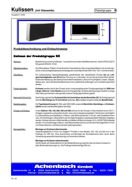 Kanalschalldämpfer - Achenbach GmbH