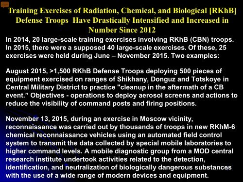 Russian Biodefensive Efforts and Apparent Concerns