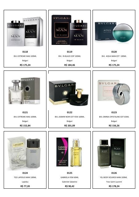 perfumes atacdo