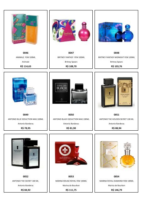 perfumes atacdo