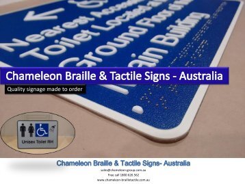 Chameleon Braille & Tactile Signs - Australia