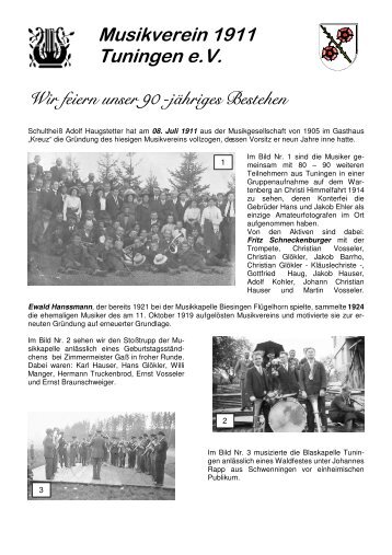 90 Jahre MVT - MV Tuningen