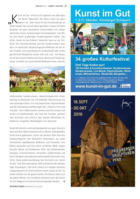 SchlossMagazin Bayerisch-Schwaben September 2016