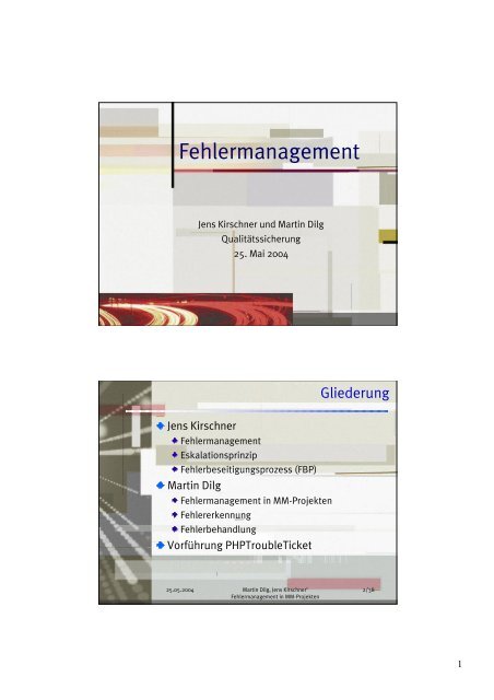 Fehlermanagement