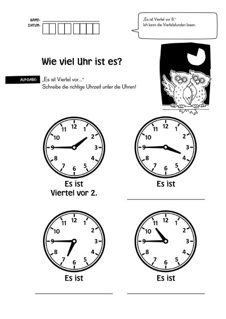 DIE DREIVIERTELSTUNDE