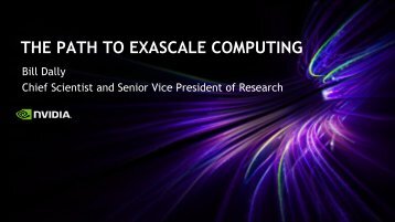 THE PATH TO EXASCALE COMPUTING