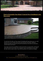 Want to Personalize Your Home? Concrete Paver Installment is the Way to Go!