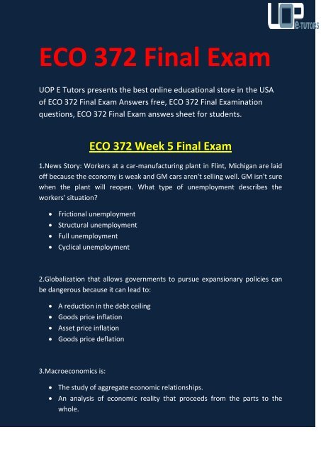 Eco 372 Final Exam Answers Data Center Solutions Market Size, Share