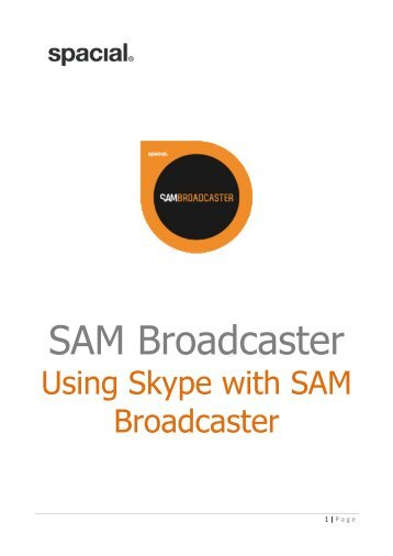 Using Skype with SAM Broadcaster