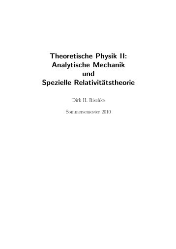 m δr dr r(t+dt) - Institut für Theoretische Physik