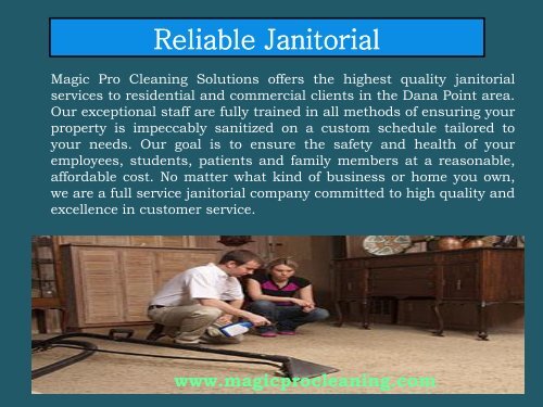 Residential Cleaning Dana Point, CA|Magic Pro Cleaning Solutions