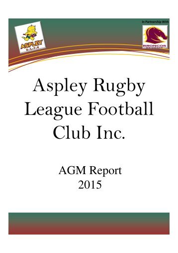 AGM Booklet (No Financials) 2015