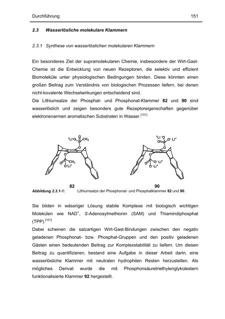 Substitution von molekularen Klammern an den Naphthalin ...