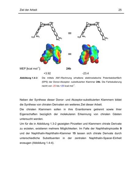 Substitution von molekularen Klammern an den Naphthalin ...