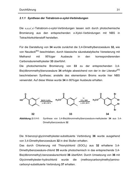 Substitution von molekularen Klammern an den Naphthalin ...