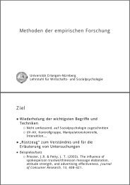 Methoden der empirischen Forschung Ziel - Lehrstuhl für Wirtschafts ...