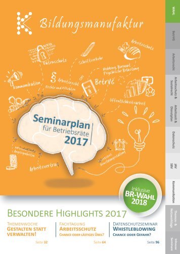 Seminarplan für Betriebsräte 2017