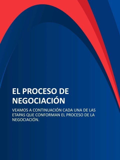 El proceso de negociacion