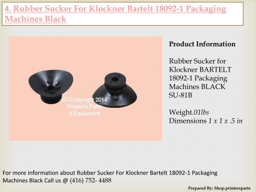 Buy Rubber Suckers Spare Parts at Shop.PrintersParts.com