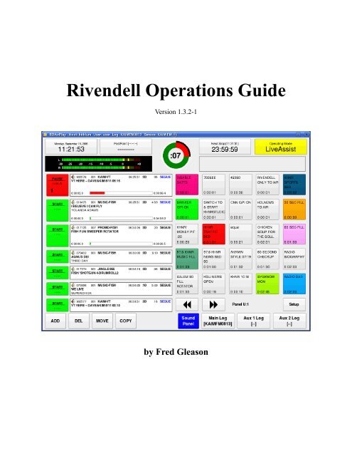 Rivendell Radio Software User Manual