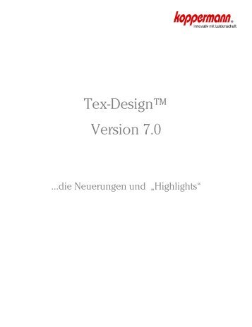 Tex-Designâ„¢ Version 7.0 - Koppermann