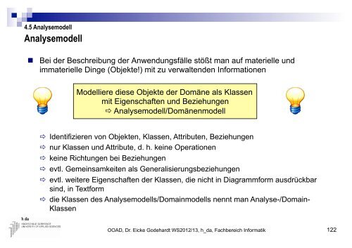 Objektorientierte Analyse und Design - beim Fachbereich Informatik ...