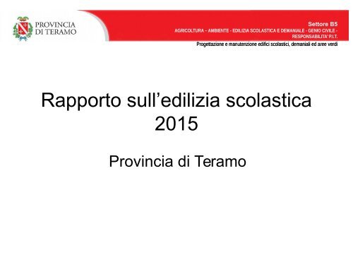 rapporto sull'edilizia scolastica