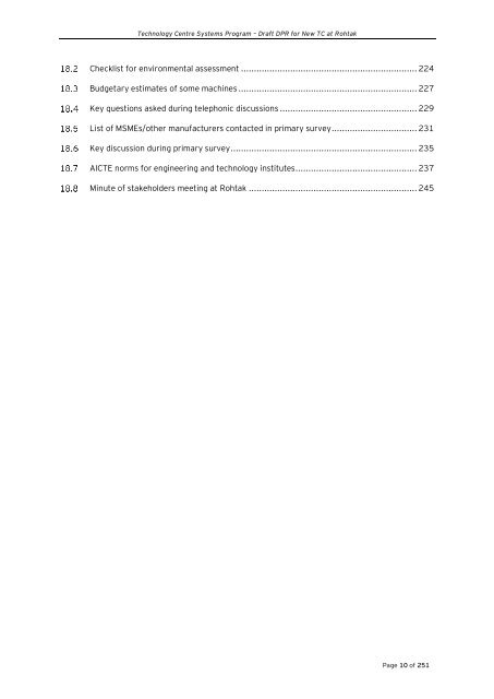 Draft Detailed Project Report