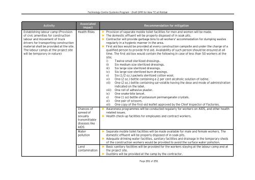 Draft Detailed Project Report