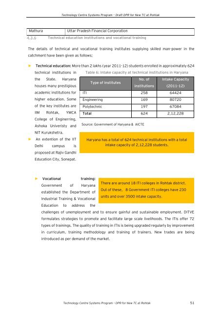 Draft Detailed Project Report