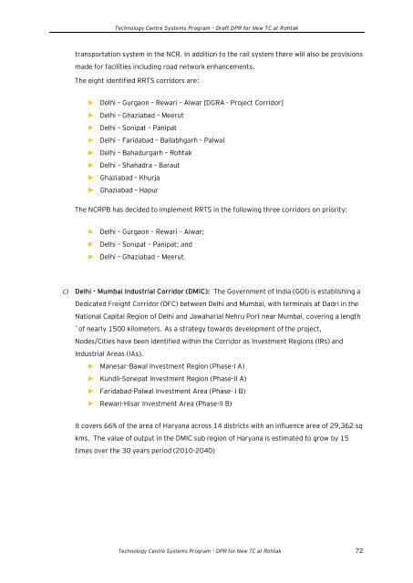 Draft Detailed Project Report