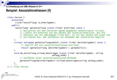 Objektorientierte Analyse und Design - beim Fachbereich Informatik ...