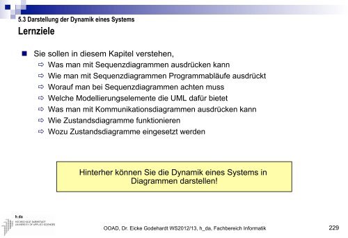 Objektorientierte Analyse und Design - beim Fachbereich Informatik ...