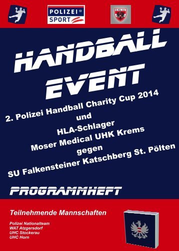 Programmheft 2. Polizei Handball Charity Cup 2014