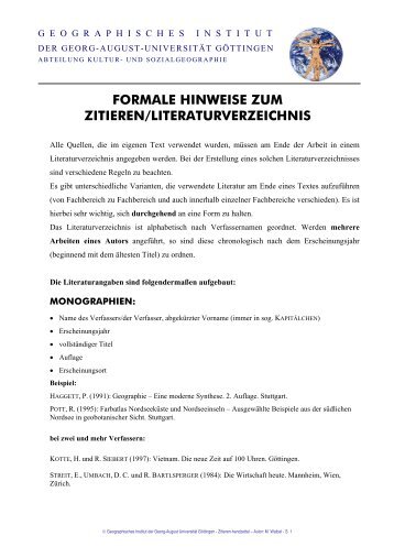 formale hinweise zum zitieren/literaturverzeichnis - Dr. Michael A ...