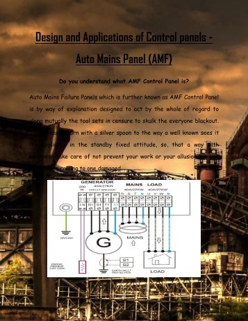 Design and Applications of Control panels - Auto Mains Panel (AMF)