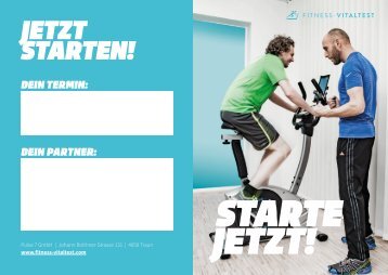 Fitness-Vitaltest Kundenfolder