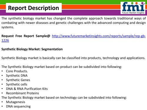 Synthetic Biology Market Revenue and Value Chain 2016-2026 