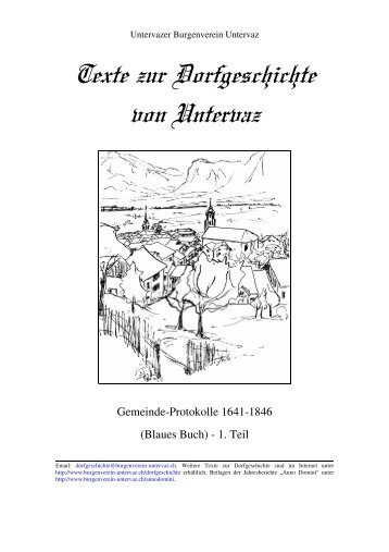 Gemeinde-Protokolle 1641-1846 Blaues Buch - Burgenverein ...