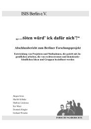 ISIS Berlin e.V. „…töten würd' ick dafür nich'!“ - respectABel