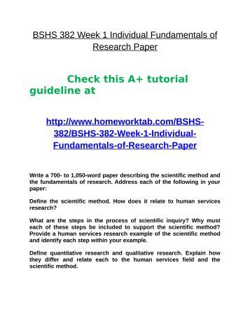 Fundamentals of research paper