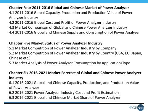 Power Analyzer Industry, 2011-2021 Market Research