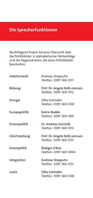 Wir für Sie - Die SPD-Landtagsfraktion Sachsen-Anhalt in der 7. Wahlperiode, 2016–2021