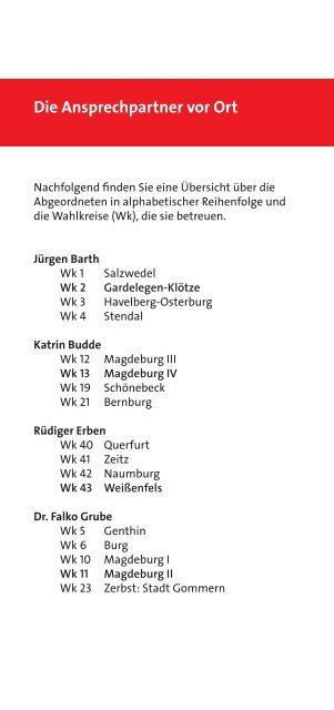 Wir für Sie - Die SPD-Landtagsfraktion Sachsen-Anhalt in der 7. Wahlperiode, 2016–2021