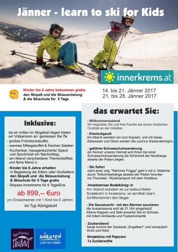 Skiurlaub mit Kindern im Hotel an der Piste in Kärnten